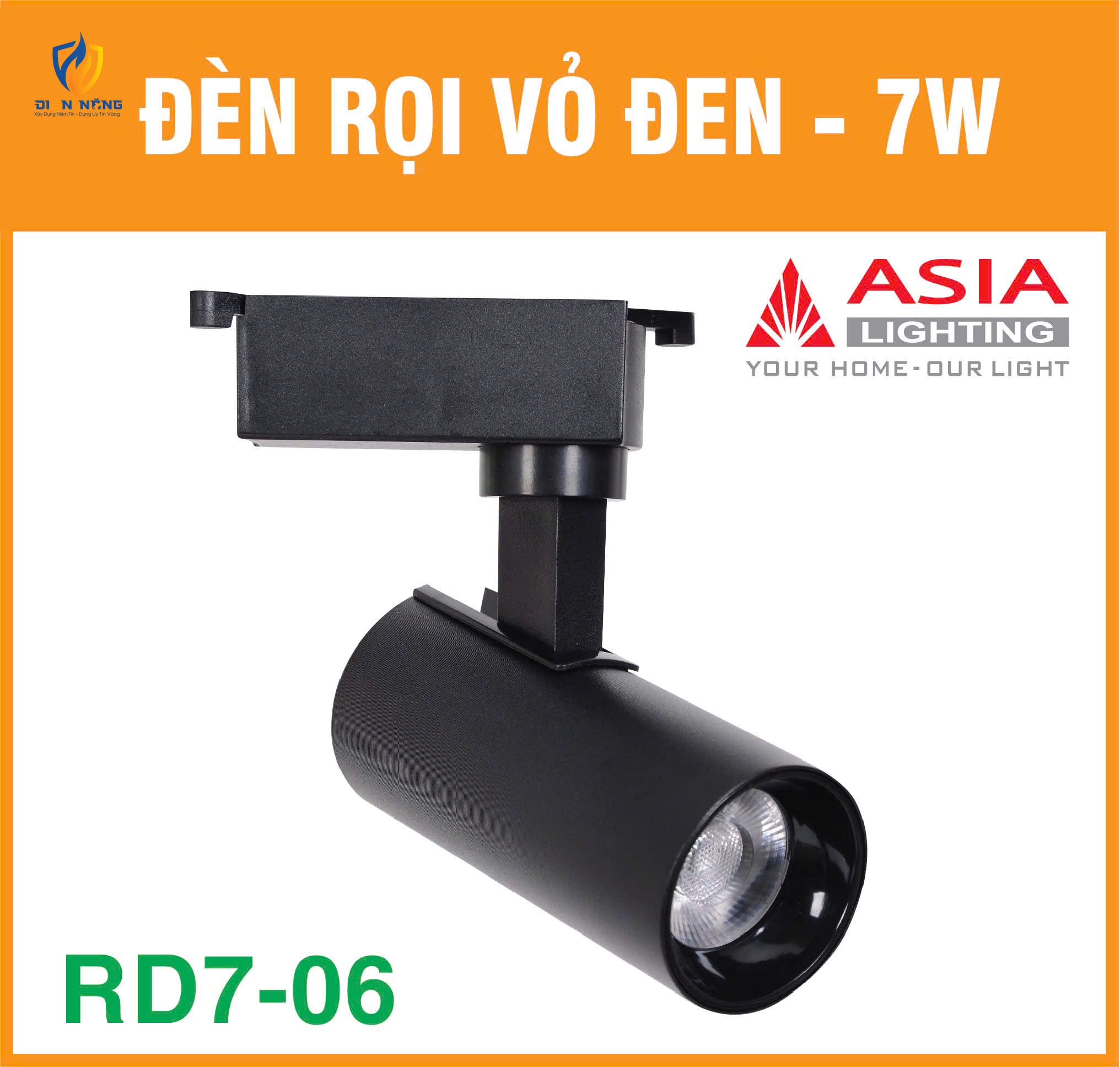 Đèn rọi vỏ đen 7W - RD7-06 - anh 3