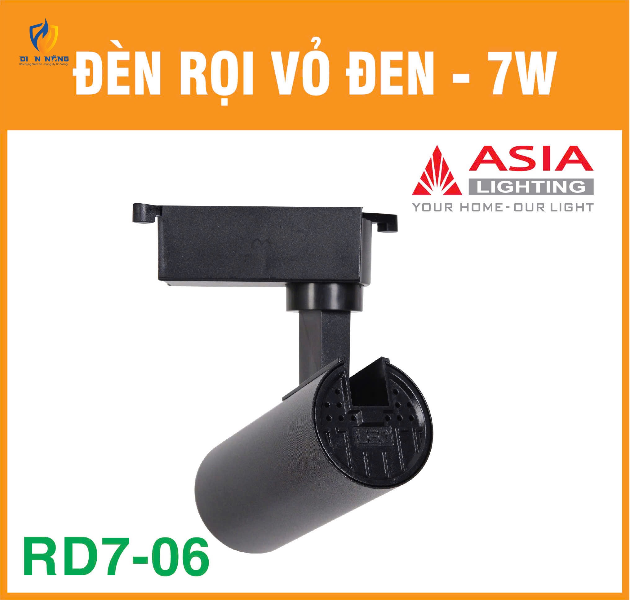 Đèn rọi vỏ đen 7W - RD7-06 - anh 6
