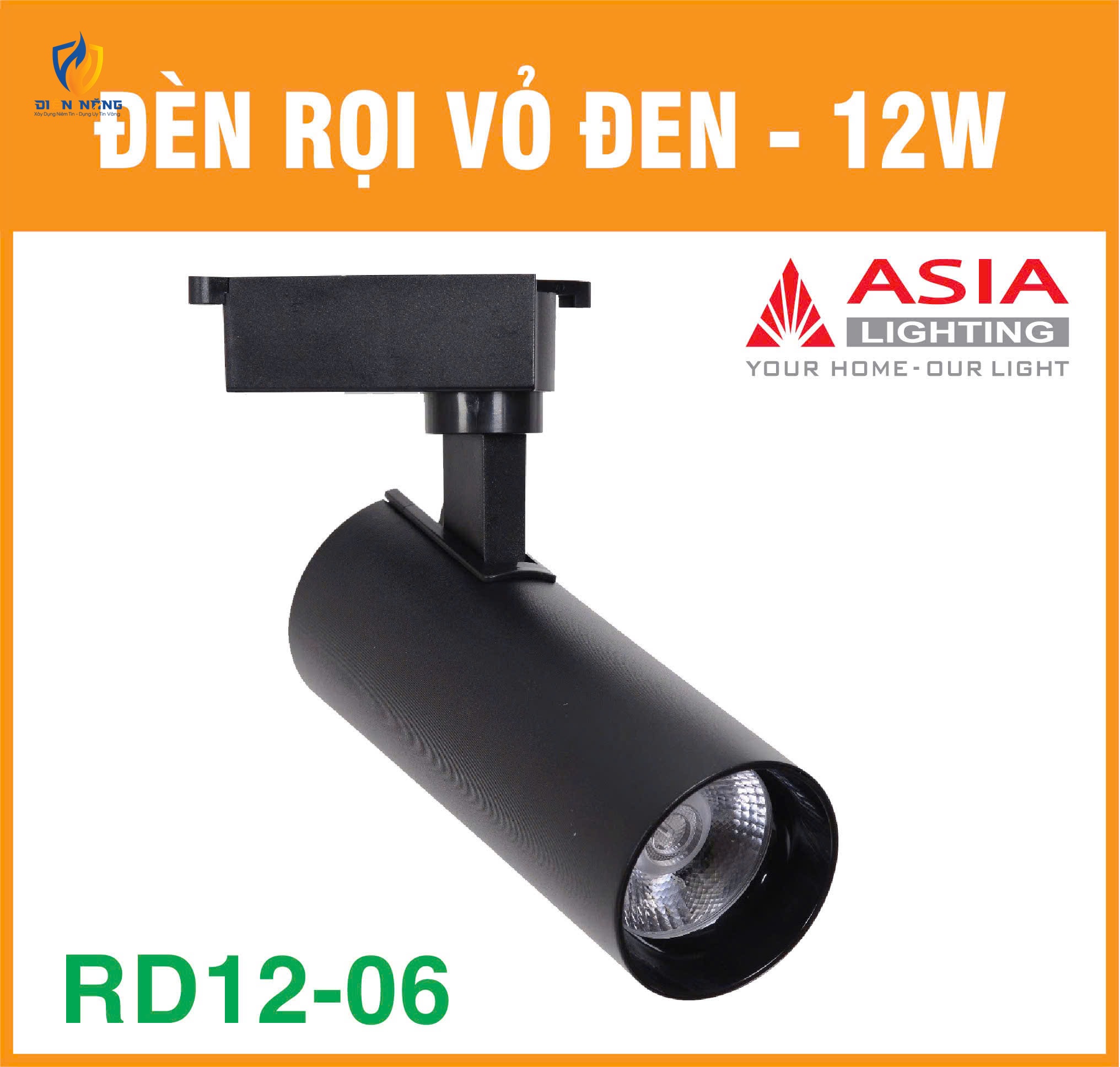 Đèn rọi vỏ đen 12W - RD12-06 - anh 3