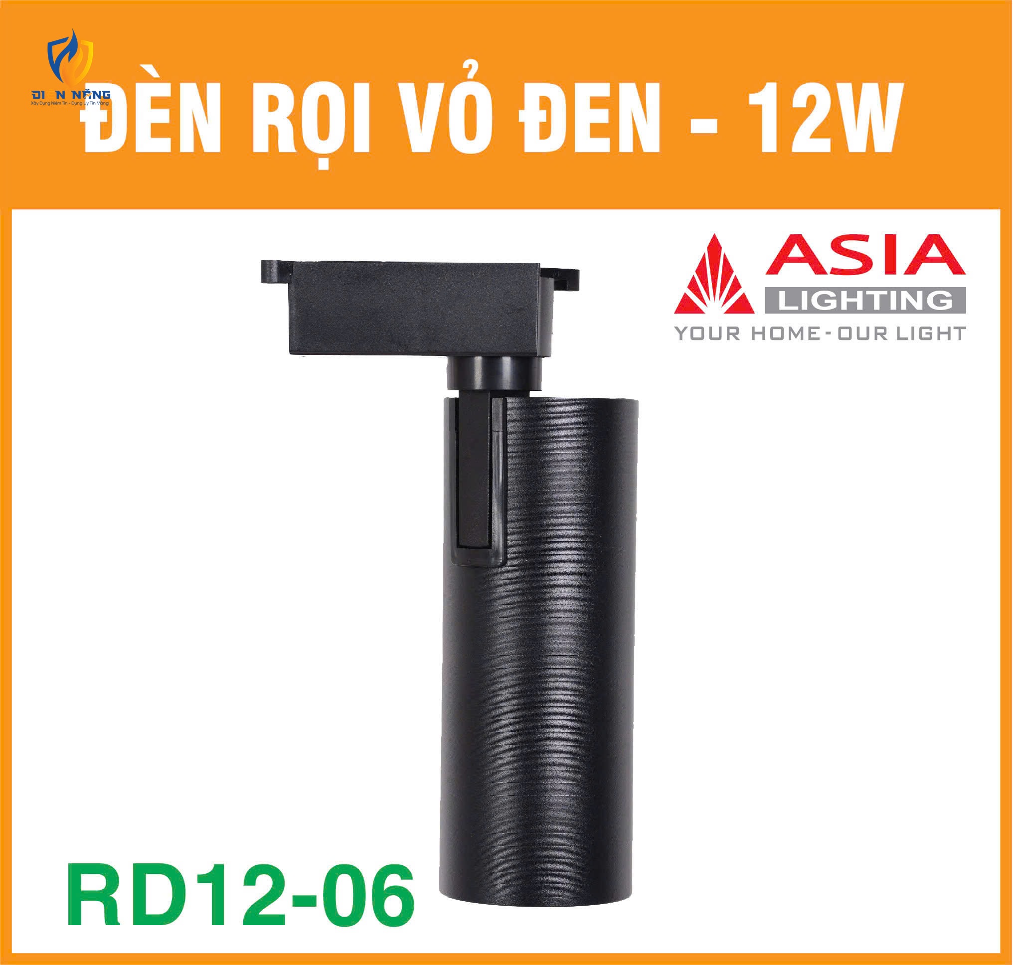 Đèn rọi vỏ đen 12W - RD12-06 - anh 6