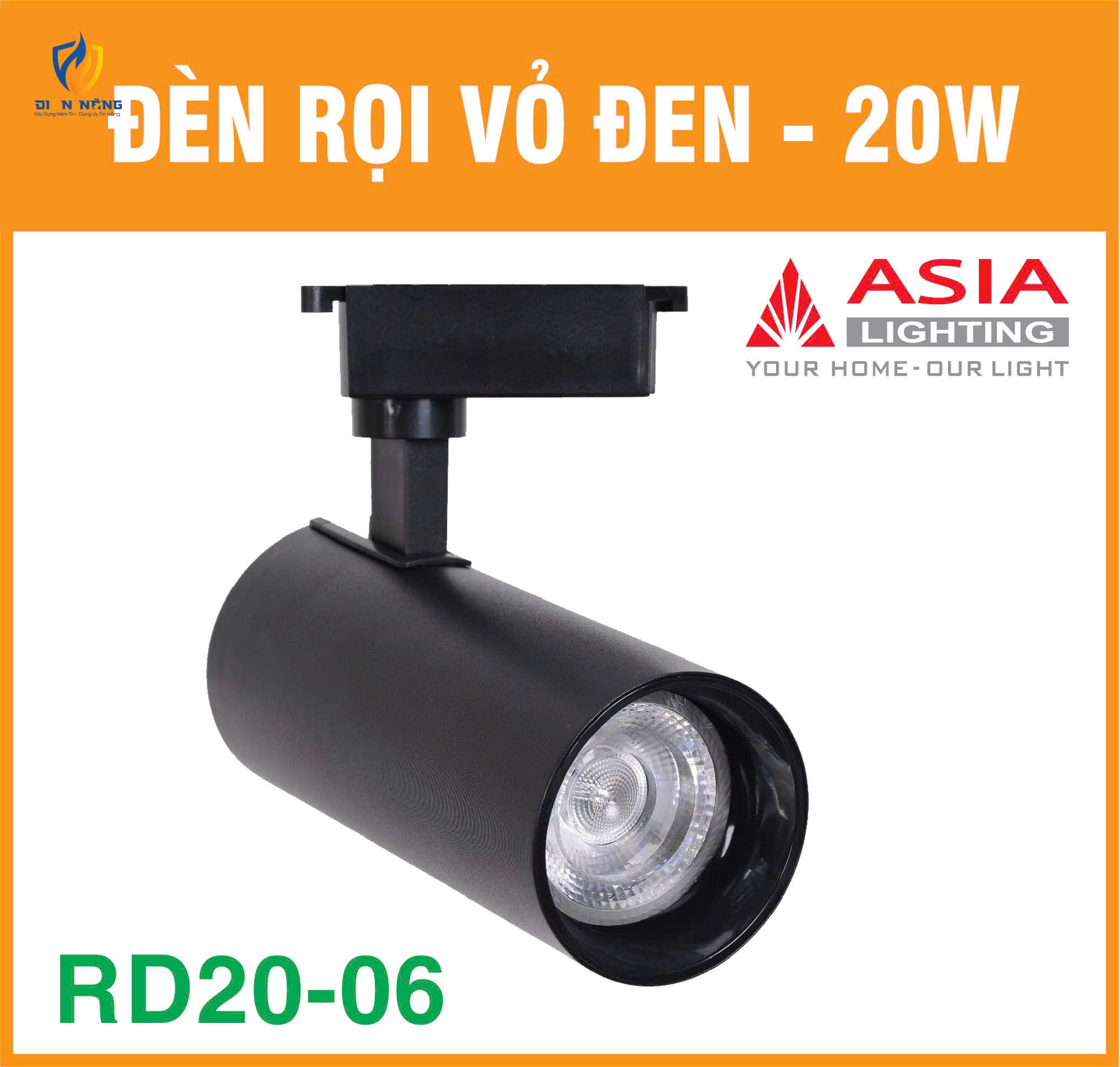 Đèn rọi vỏ đen 20W - RD20-06 - anh 5