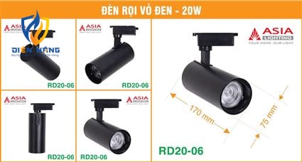 Đèn rọi vỏ đen 20W - RD20-06 - anh 11