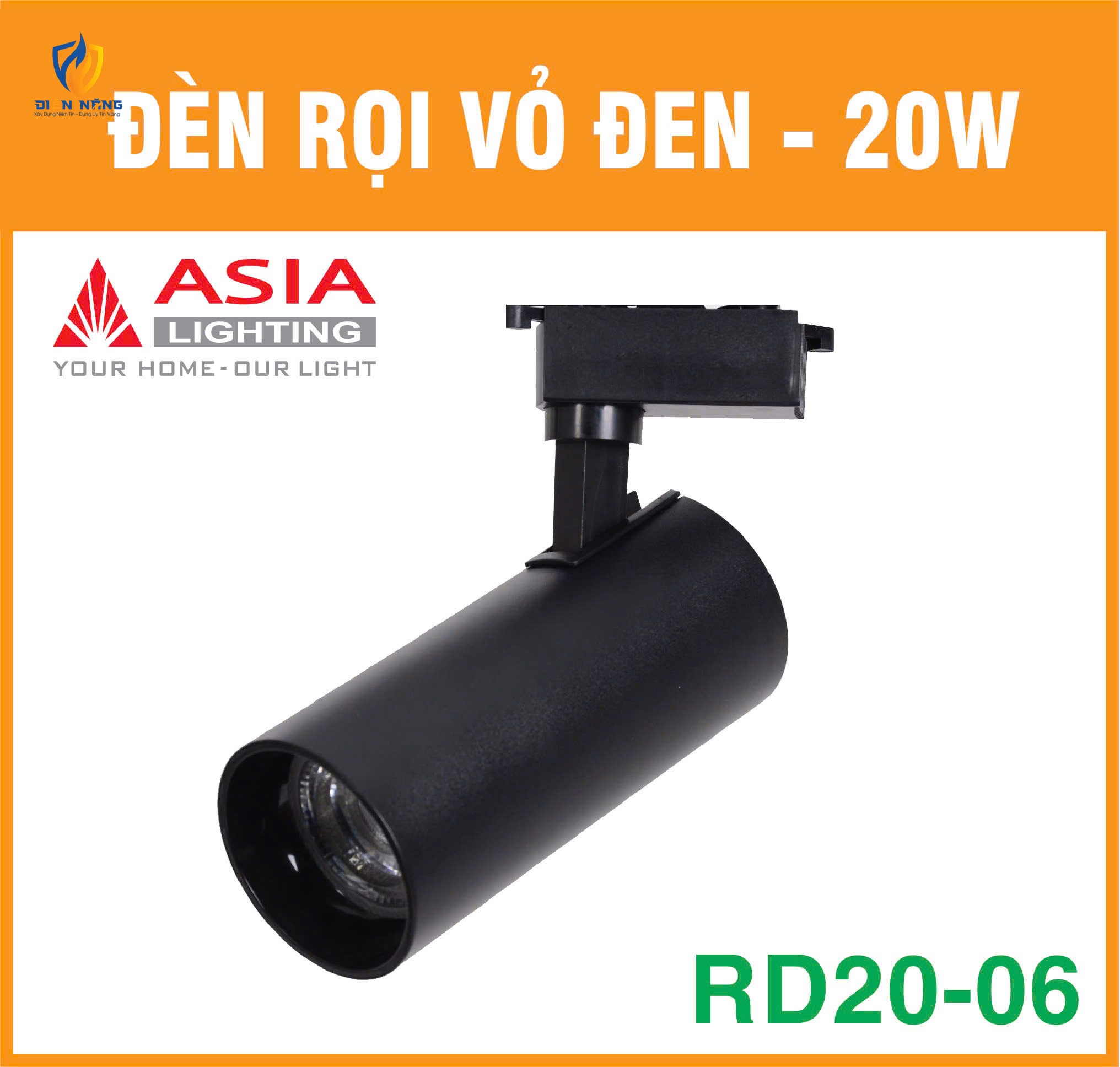 Đèn rọi vỏ đen 20W - RD20-06 - anh 2