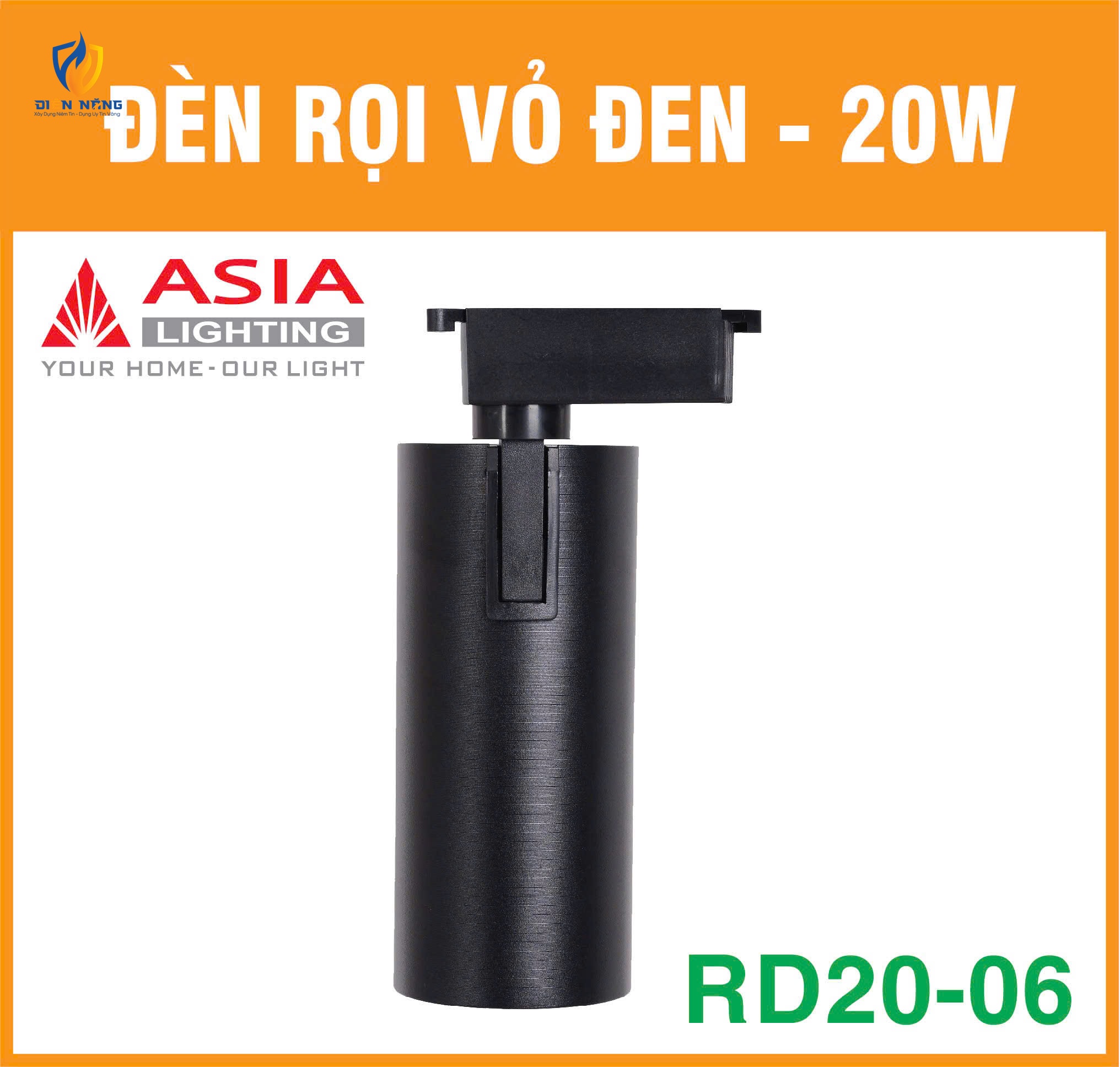 Đèn rọi vỏ đen 20W - RD20-06 - anh 3