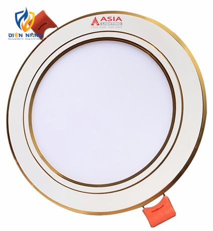 Panel tròn siêu mỏng 9W - Viền vàng - anh 2