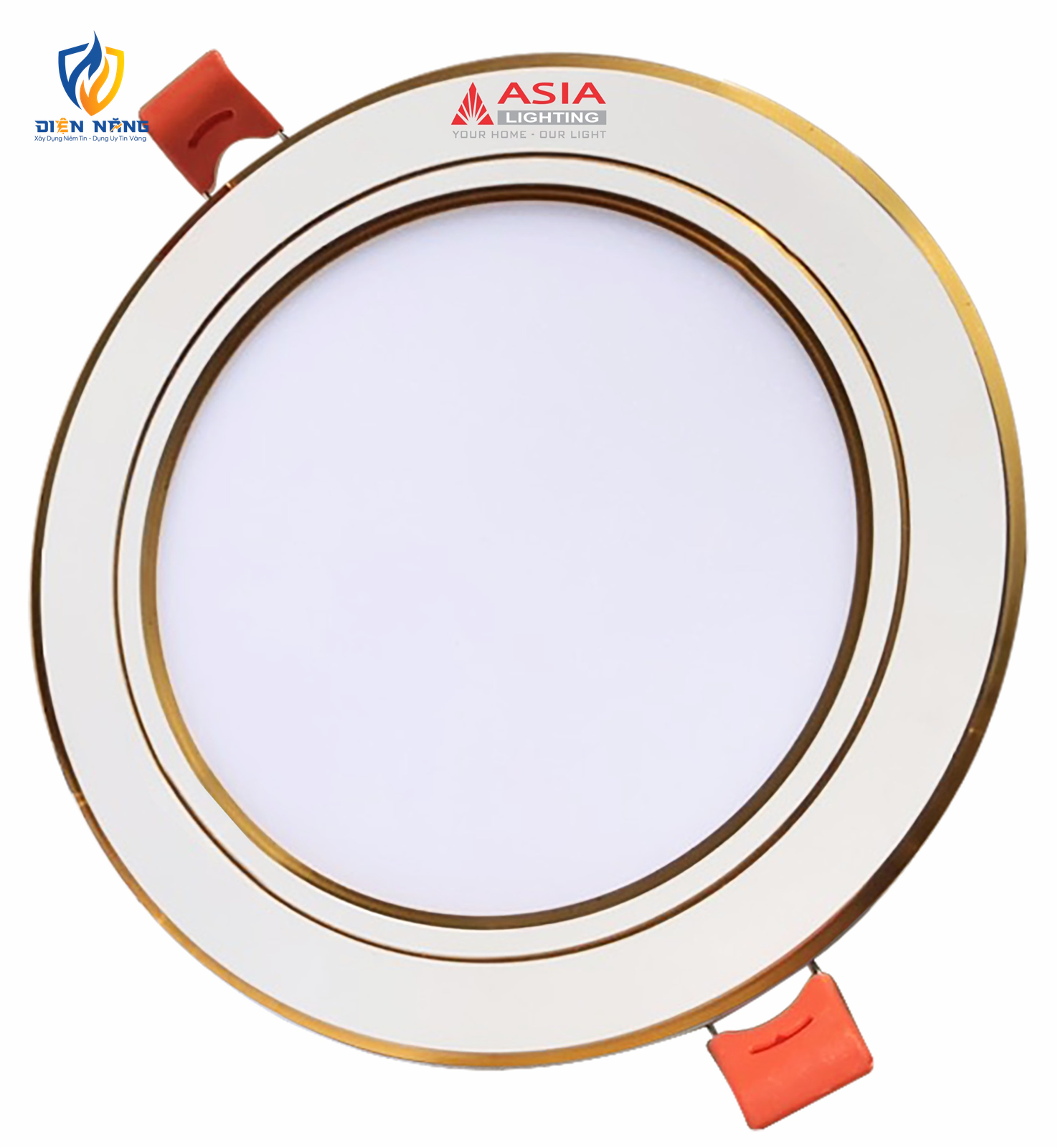 Panel tròn siêu mỏng 12W - Viền vàng