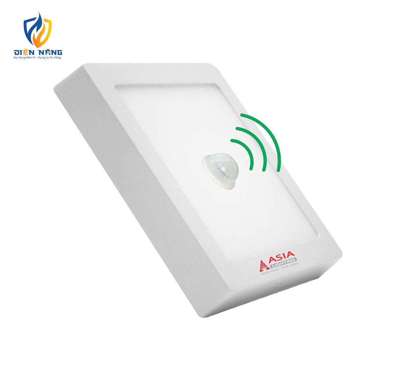 Ốp nổi vuông cảm biển chuyển động 12W