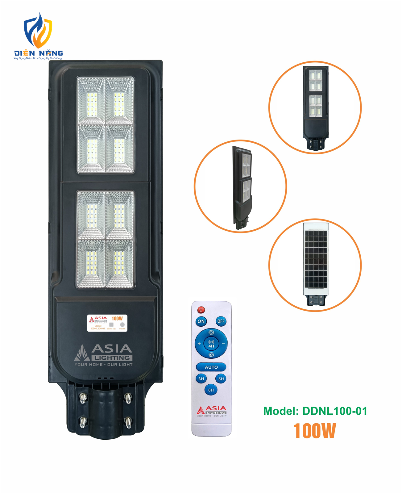 Đèn đường NLMT - 100W