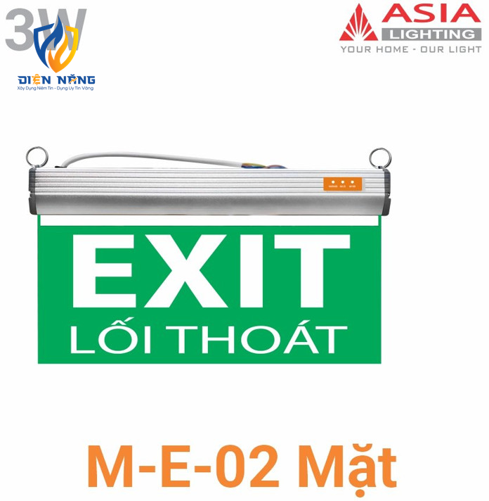 Đèn chỉ dẫn: Lối thoát 02 mặt