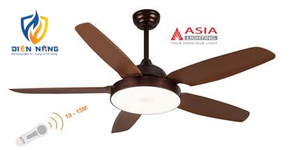 Quạt trần đèn cao cấp QT04-N - Nâu cà phê - anh 2