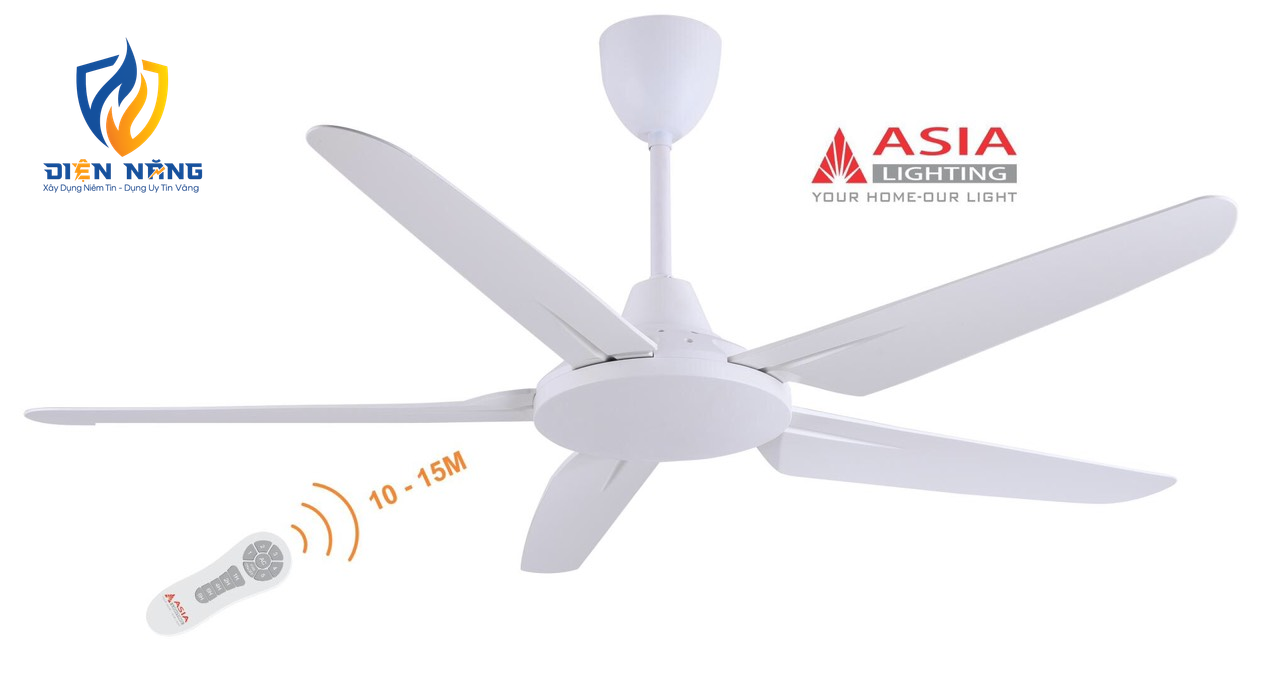 Quạt trần cao cấp QT05-T- Trắng sang trọng