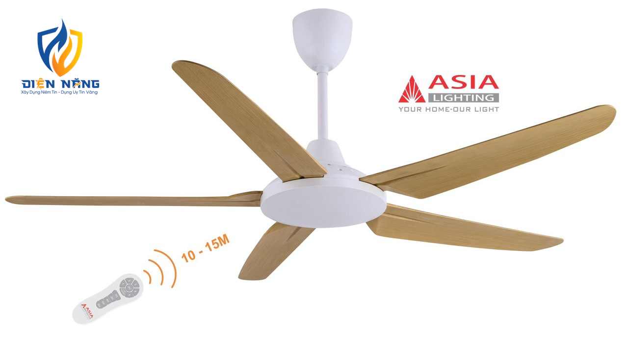 Quạt trần cao cấp QT05-G- Gỗ phong cách