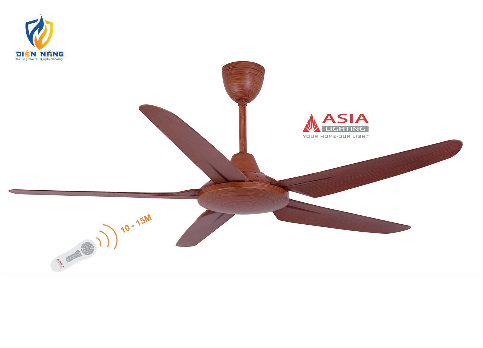 Quạt trần cao cấp QT05-G-02 - Gỗ tự nhiên