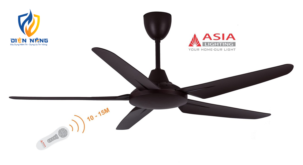 Quạt trần cao cấp QT05-G- Nâu cà phê