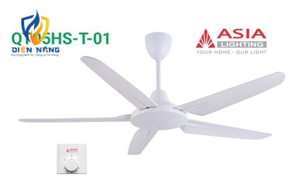 Quạt trần hộp số cao cấp QT05HS - Trắng sang trọng - anh 2