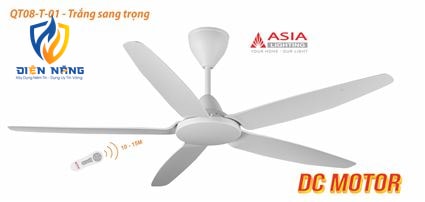 Quạt trần cao cấp QT08-T - Trắng sang trọng - anh 2
