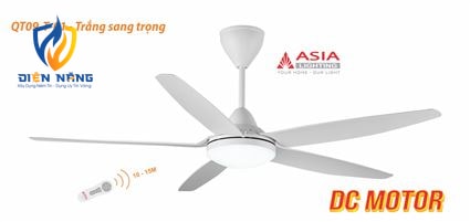 Quạt trần đèn cao cấp QT09-T - Trắng sang trọng - anh 2