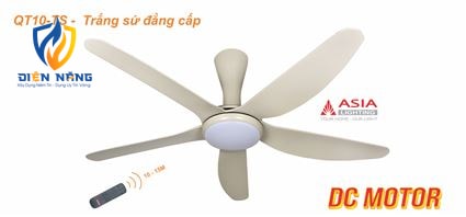 Quạt trần đèn cao cấp QT10-TS-01 - Trắng sứ - anh 2