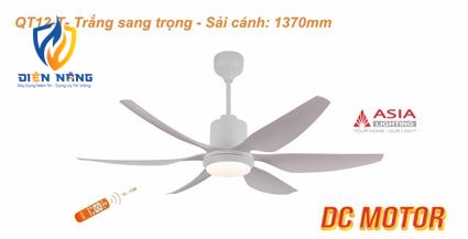 Quạt trần đèn cao cấp 6 cánh - sải cánh 1370 - QT12-T-01 - Trắng sang trọng - anh 2