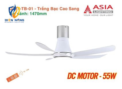 Quạt trần đèn cao cấp 05 cánh QT14 - Trắng bạc cao sang - anh 10