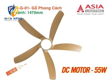 Quạt trần đèn cao cấp 05 cánh QT14 - Gỗ phong cách - anh 10