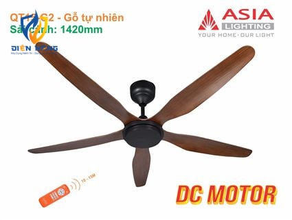 Quạt trần cao cấp QT15 - Gỗ tự nhiên - anh 2