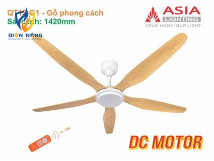 Quạt trần cao cấp QT15 - Gỗ phong cách - anh 2