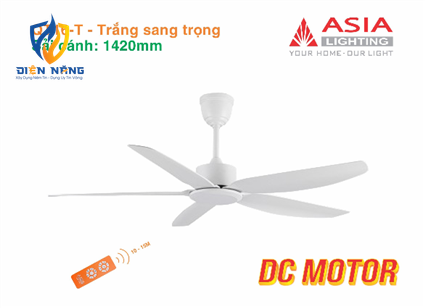 Quạt trần cao cấp 05 cánh QT16 - Trắng sang trọng - anh 3