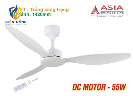 Quạt trần cao cấp 03 cánh QT17 - Trắng sang trọng - anh 10