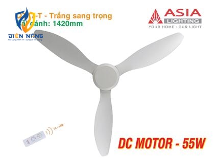 Quạt trần cao cấp 03 cánh QT17 - Trắng sang trọng - anh 9