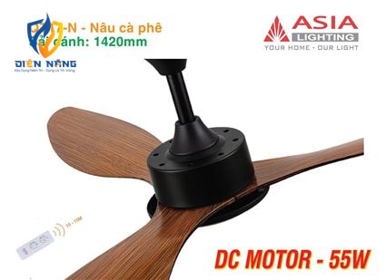 Quạt trần cao cấp 03 cánh QT17 - Nâu cà phê - anh 8