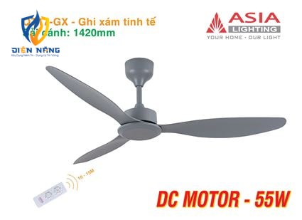 Quạt trần cao cấp 03 cánh QT17 - Ghi xám tinh tế - anh 11