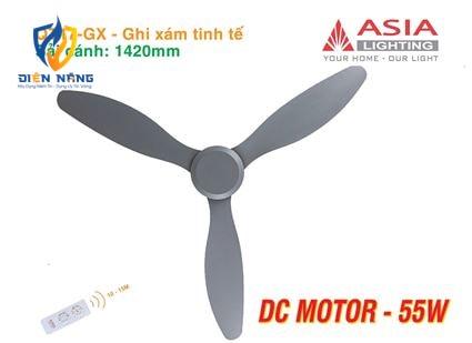 Quạt trần cao cấp 03 cánh QT17 - Ghi xám tinh tế - anh 8
