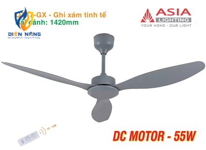 Quạt trần cao cấp 03 cánh QT17 - Ghi xám tinh tế - anh 7