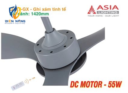 Quạt trần cao cấp 03 cánh QT17 - Ghi xám tinh tế - anh 10