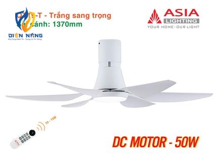 Quạt trần đèn cao cấp 6 cánh - sải cánh 1370 - QT19-T-01 - Trắng sang trọng - anh 9