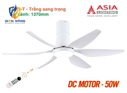 Quạt trần đèn cao cấp 6 cánh - sải cánh 1370 - QT19-T-01 - Trắng sang trọng - anh 10