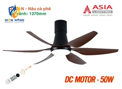 Quạt trần đèn cao cấp 6 cánh - sải cánh 1370 - QT19-T-01 - Nâu cà phê - anh 10