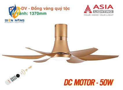 Quạt trần đèn cao cấp 6 cánh - sải cánh 1370 - QT19-T-01 - Đồng vàng quý tộc - anh 9