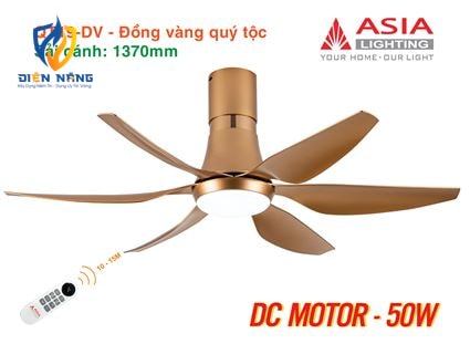 Quạt trần đèn cao cấp 6 cánh - sải cánh 1370 - QT19-T-01 - Đồng vàng quý tộc - anh 10