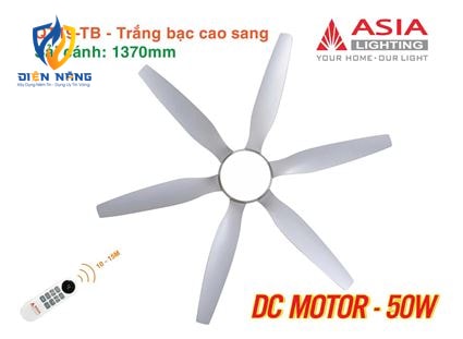 Quạt trần đèn cao cấp 6 cánh - sải cánh 1370 - QT19-TB-01 - Trắng bạc cao sang - anh 11