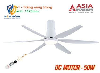 Quạt trần đèn cao cấp 6 cánh - sải cánh 1670 - QT20-T-01 - Trắng sang trọng - anh 10