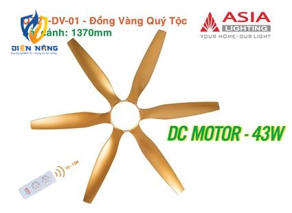 Quạt trần đèn cao cấp 6 cánh - sải cánh 1370 - QT21-N-01 - Đồng vàng quý tộc - anh 10