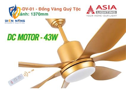 Quạt trần đèn cao cấp 6 cánh - sải cánh 1370 - QT21-N-01 - Đồng vàng quý tộc - anh 9