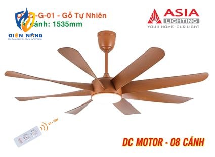 Quạt trần đèn cao cấp 08 cánh - QT22 - Gỗ tự nhiên - anh 11