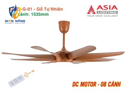Quạt trần đèn cao cấp 08 cánh - QT22 - Gỗ tự nhiên - anh 10
