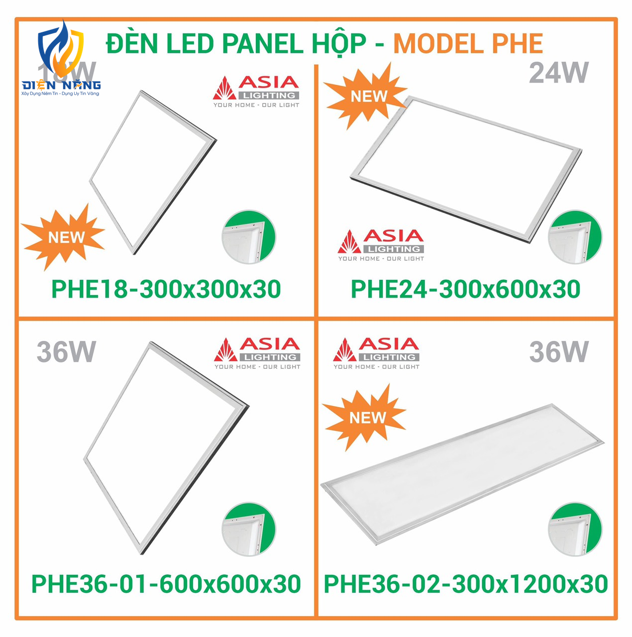 Panel vuông 24W - 300x600