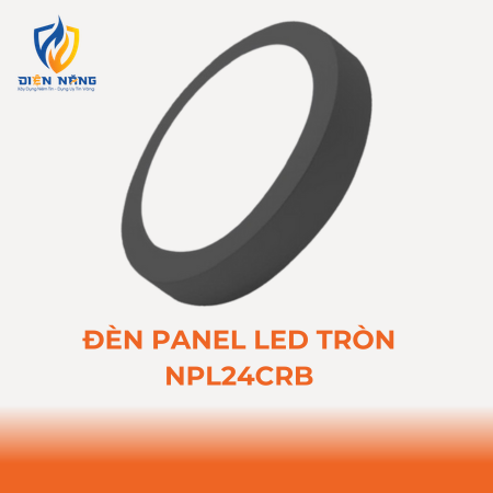 Đèn Panel LED đen, tròn 24W đổi màu