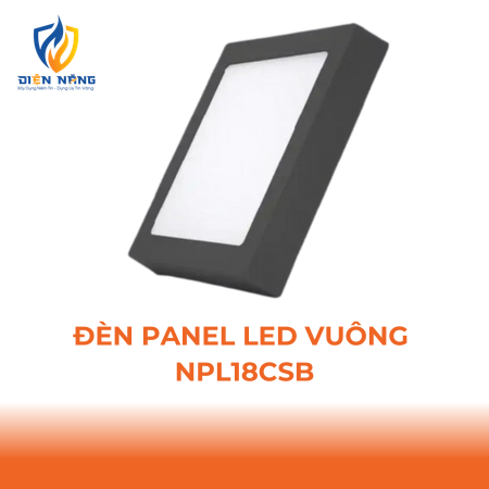 Đèn Panel LED đen, vuông 18W đổi màu