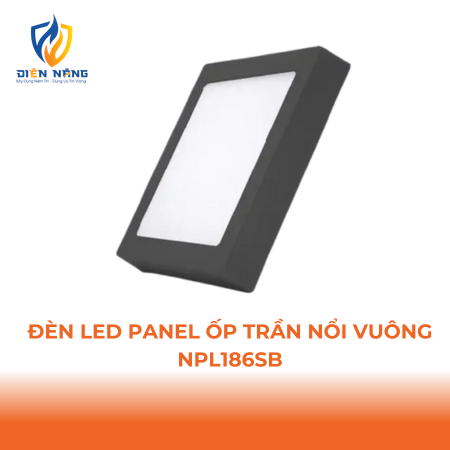 Đèn Panel LED đen, vuông 18W 6500K